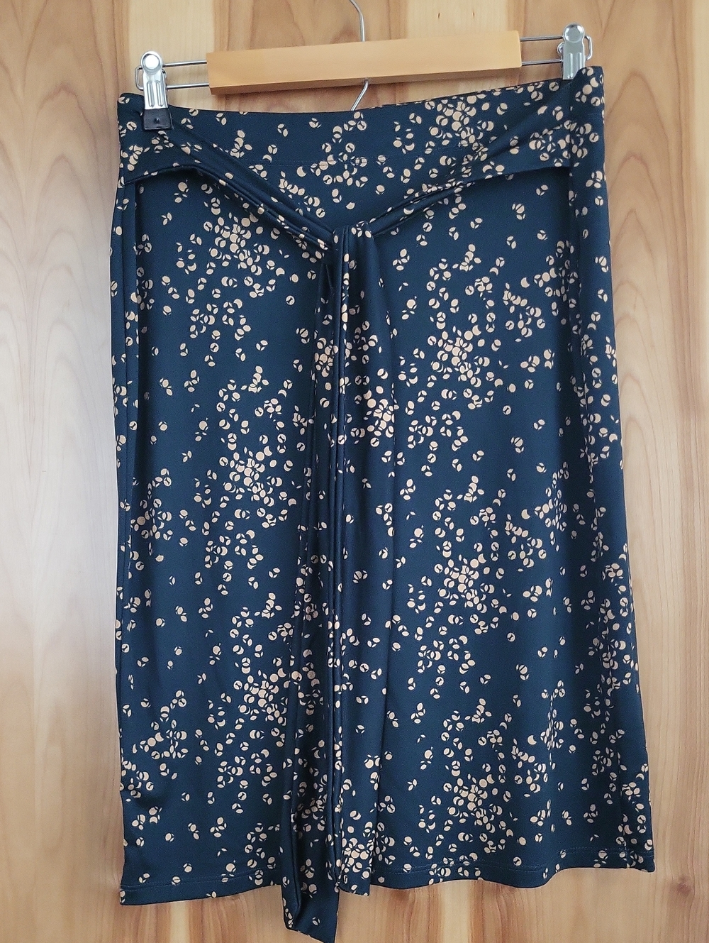 Halogen Navy and Beige Floral Skirt